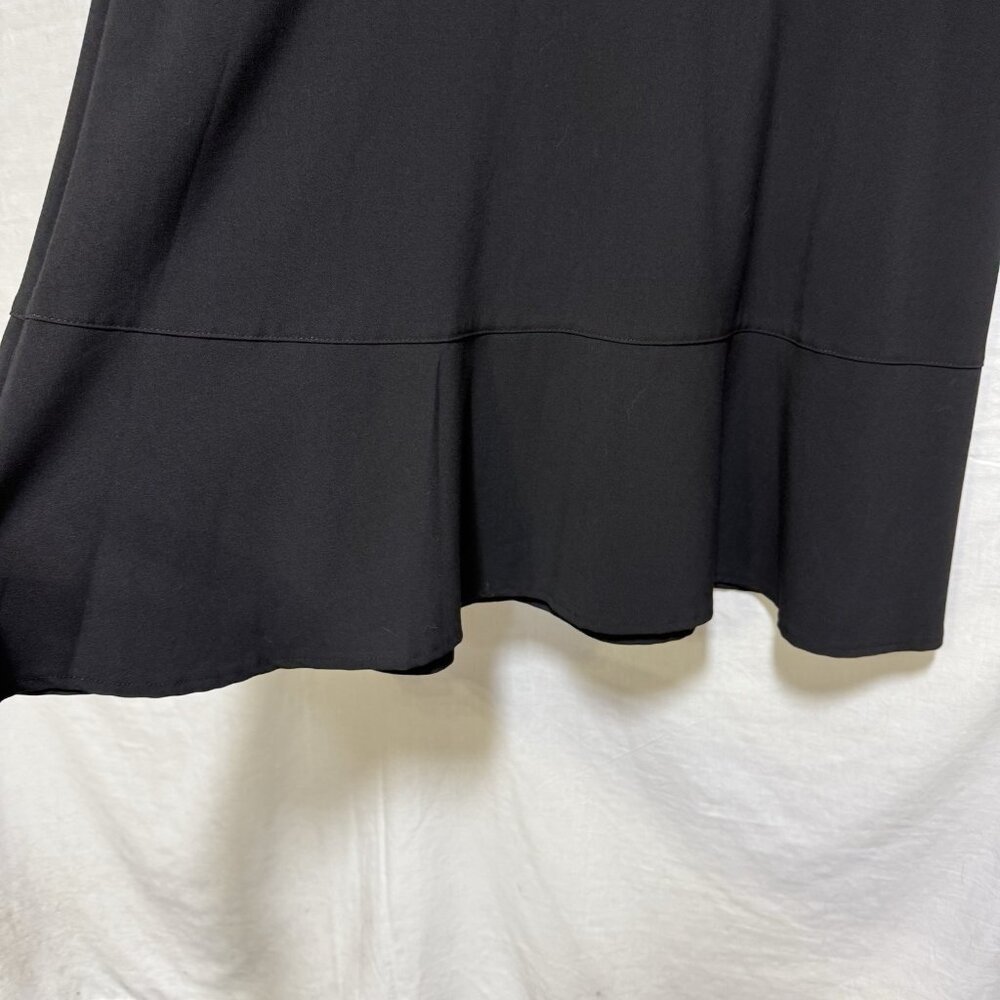 First Option Womens Size 12 Skirt Black A-Line Maxi Waist Tie Stretchy NWT NEW - Picture 3 of 7